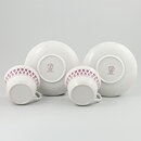 Arthur Percy (Lillemor 1951) Two Teacups with Purple Leaf Decor 12 cm