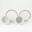 Arthur Percy (Lillemor 1951) Two Teacups with Purple Leaf Decor 12 cm