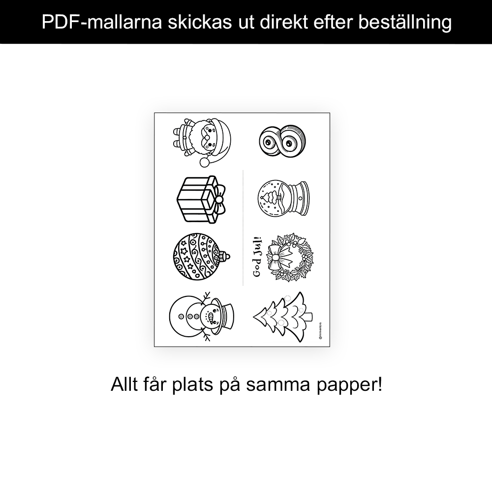 Julbok 8 sidor - Målarbok - 3