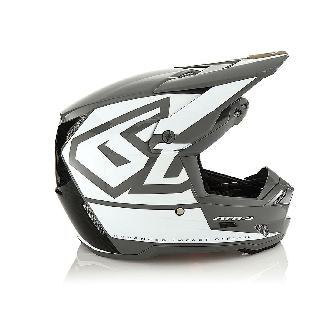 6D ATR-3 Hex Gloss Hvit/Svart Crosshjelm