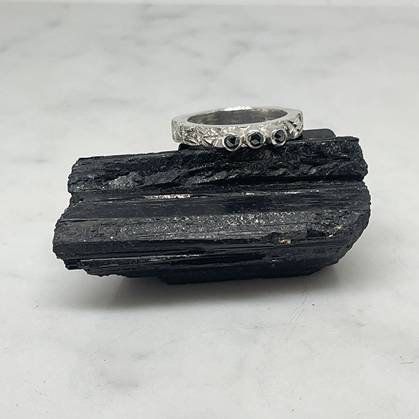 Diamantring fasettslipade - 2