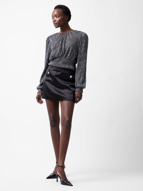 Tamy Lurex Plissé Top - French Connection
