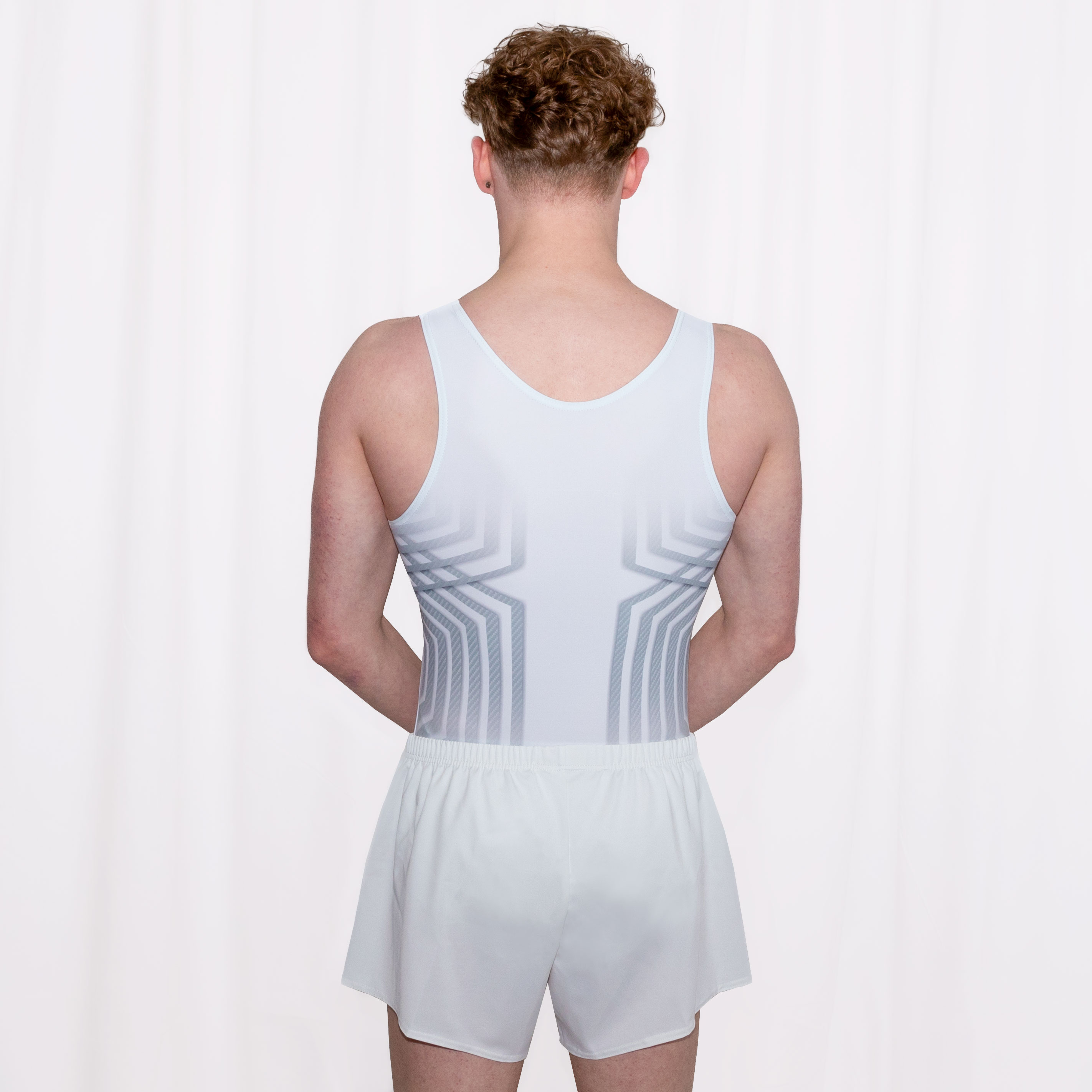 Carbon Fibre White Mens & Boys Leotard - 3