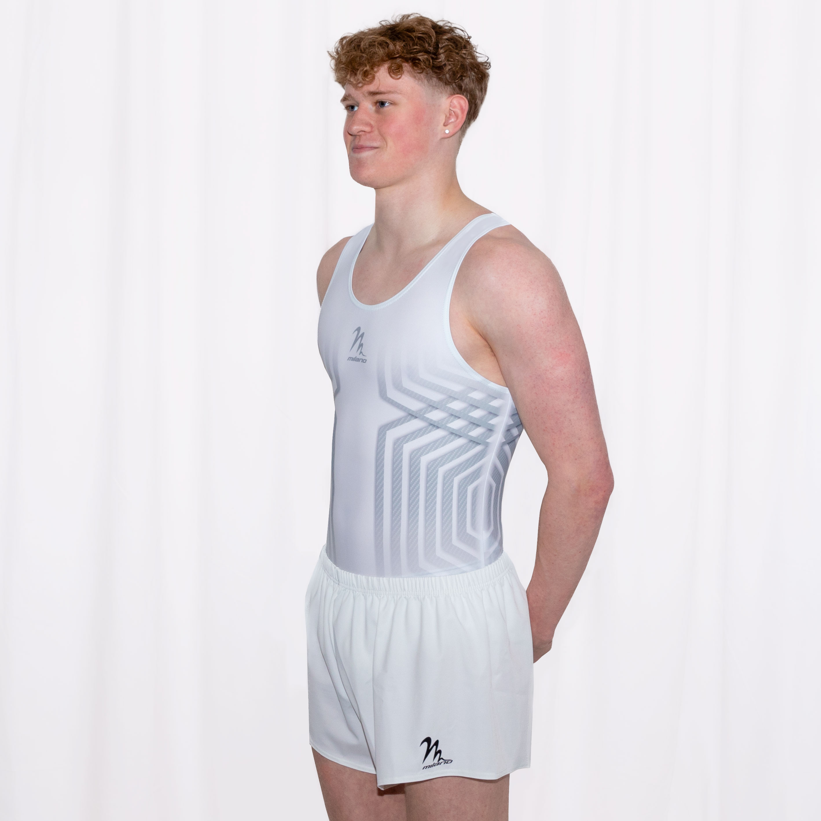 Carbon Fibre White Mens & Boys Leotard - 2