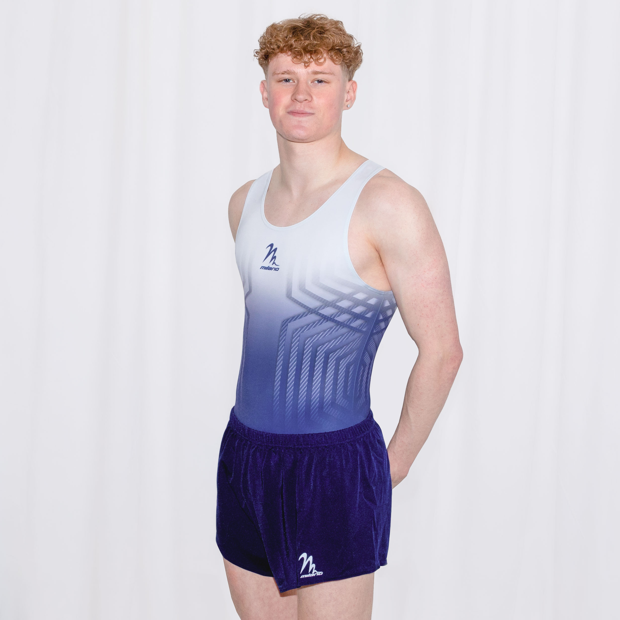 Carbon Fibre Navy Mens & Boys Leotard - 2