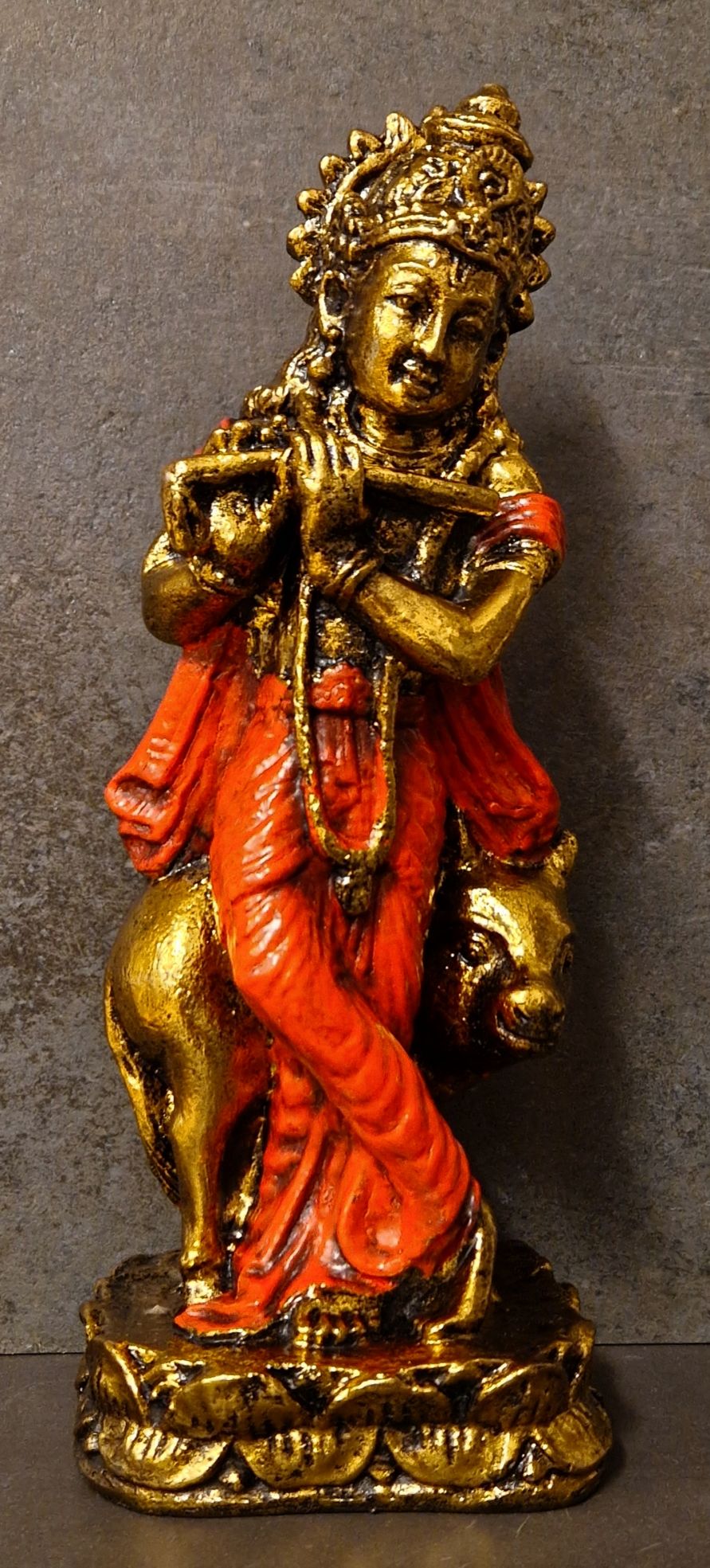 Krishna med Ko Staty - 30 cm - 6