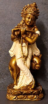 Krishna med Ko Staty - 30 cm