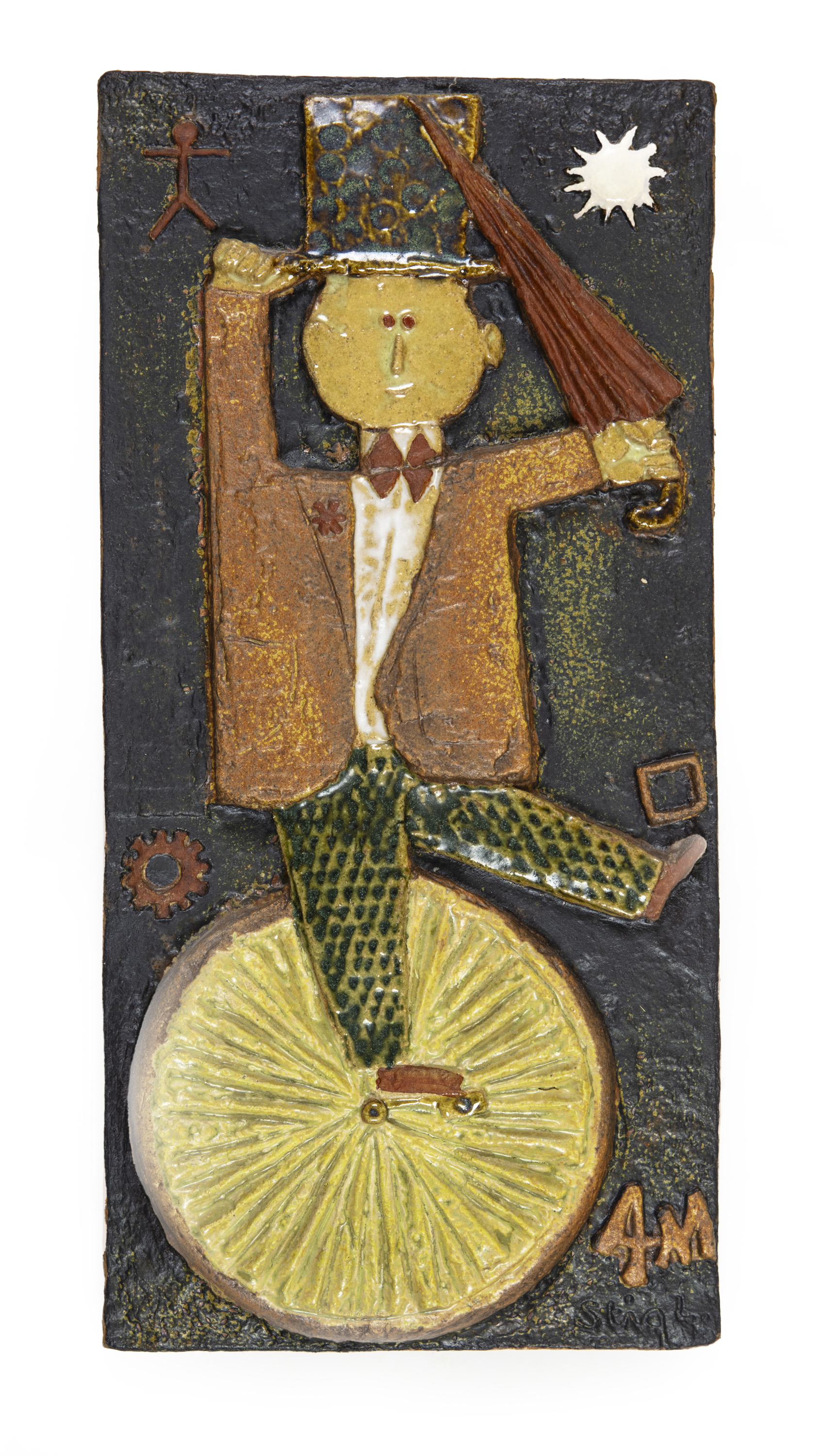 Wall Plate - Man on unicycle