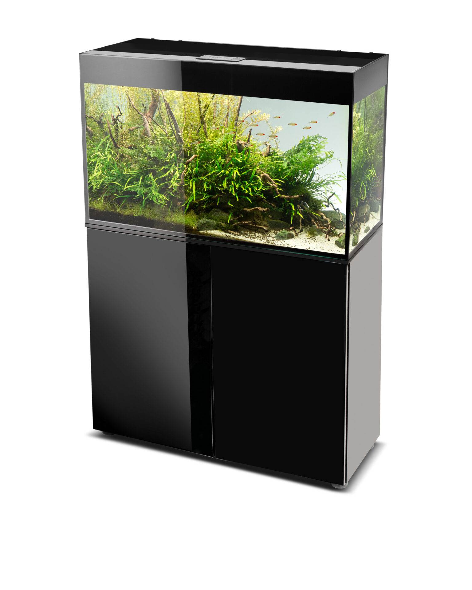 Aquael Glossy ST 80 Paket Svart LxBxH: 80x35x126 cm, 125 liter