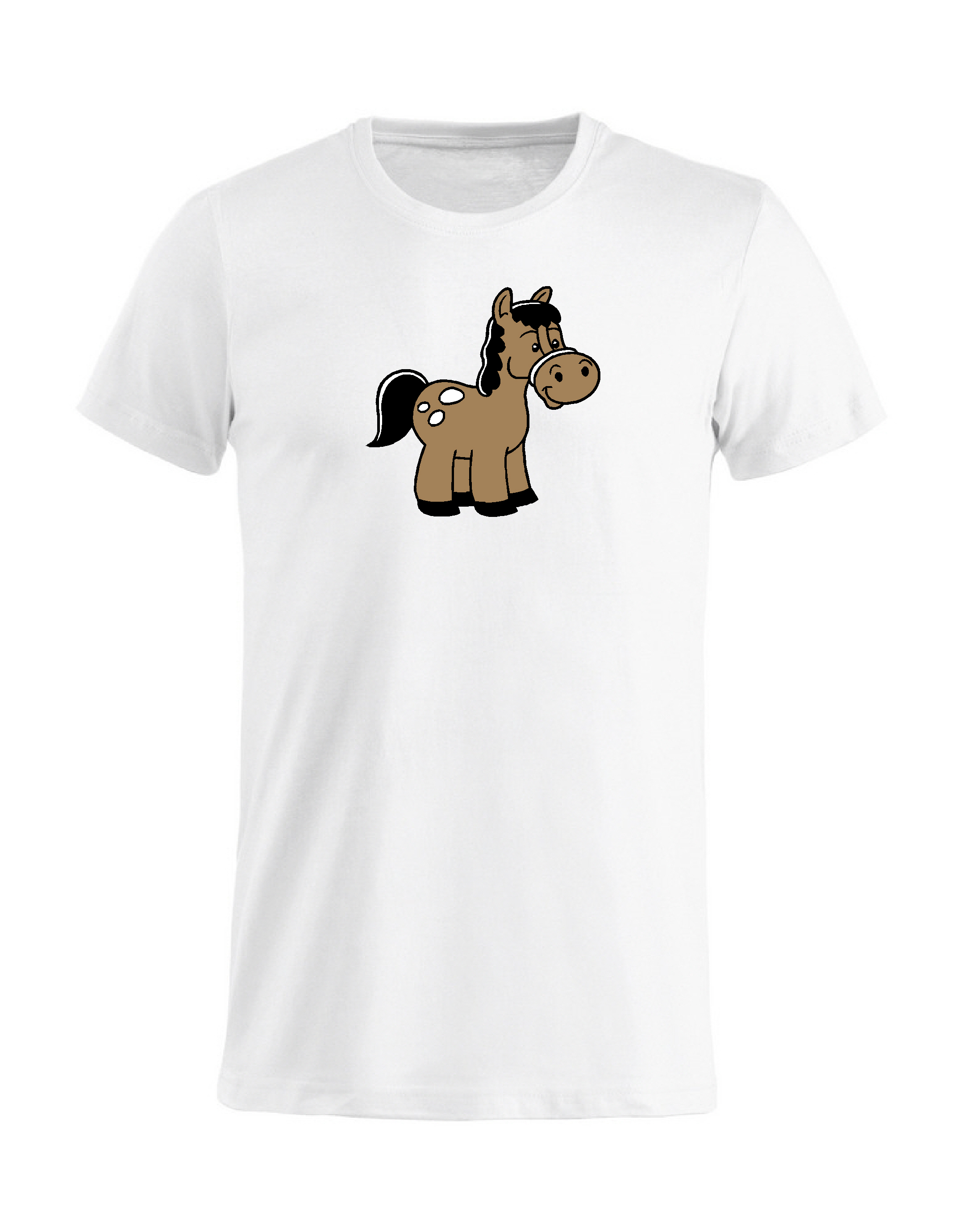 T-Shirt Barn "HÄST" - Vit 