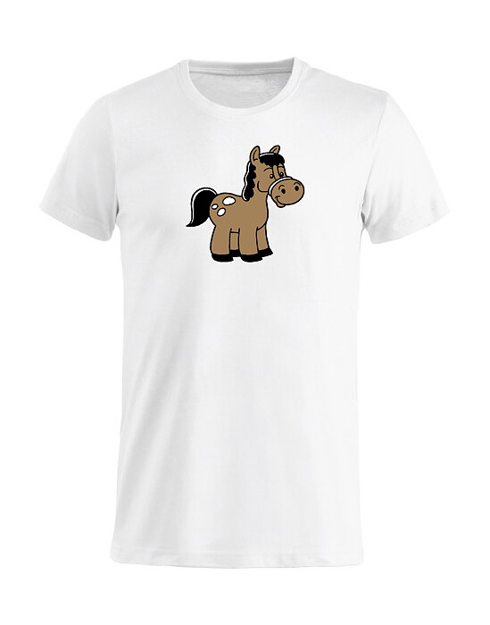 T-Shirt Barn "HÄST" - Vit 