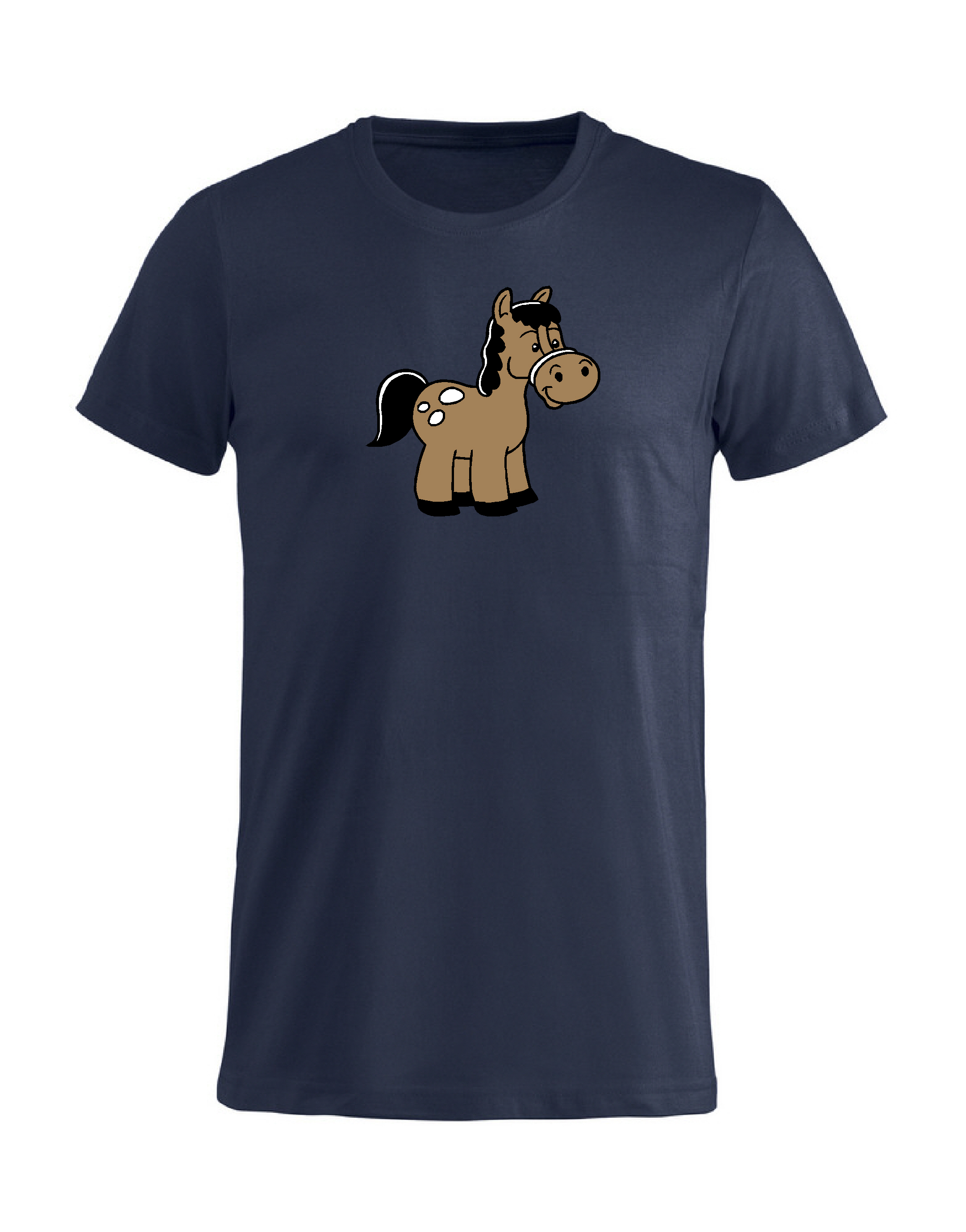 T-Shirt Barn "HÄST" - Mörkblå