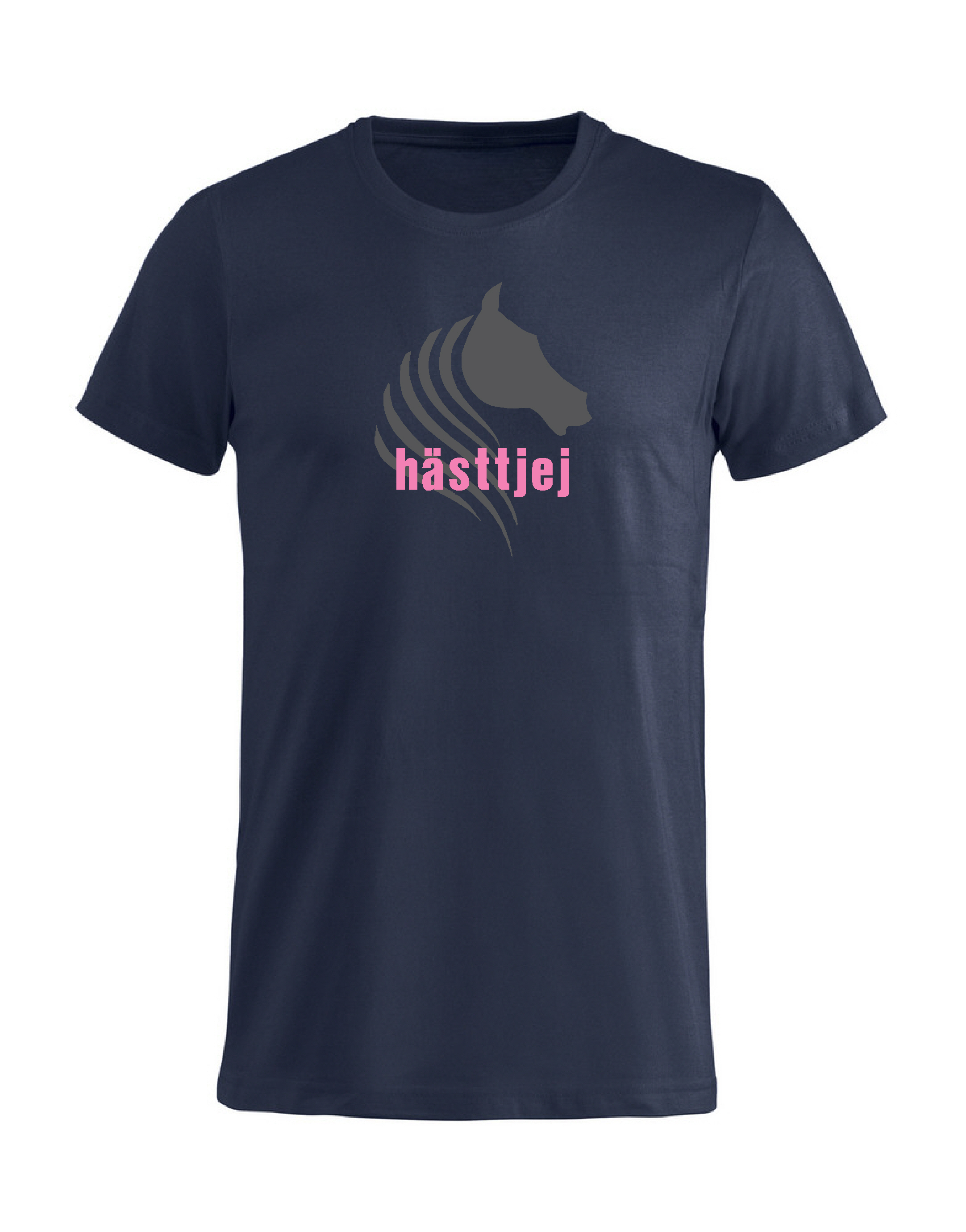 T-Shirt Barn "HÄSTTJEJ - Mörkblå