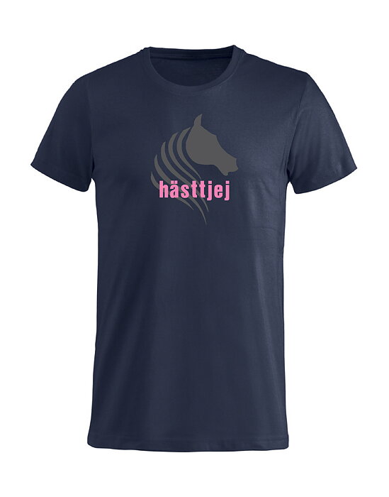 T-Shirt Barn "HÄSTTJEJ - Mörkblå