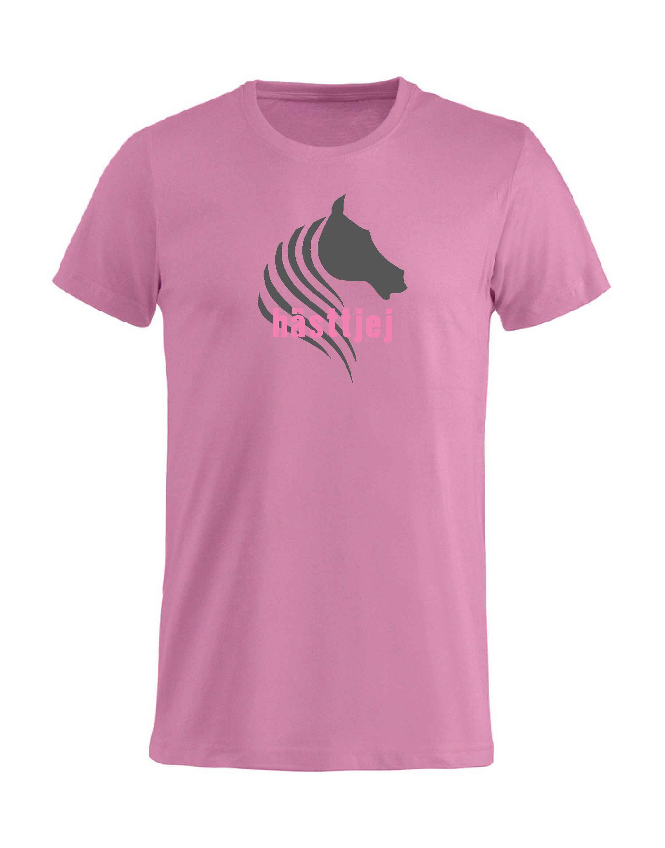 T-Shirt Barn "HÄSTTJEJ - Rosa