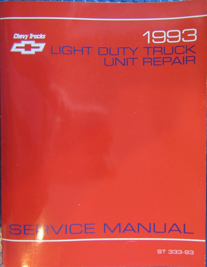 1993 Chevrolet Light Duty Truck Unit Repair Service Manual