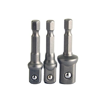 Proline Hylshållare i paket med 1/4, 3/8 och 1/2 tum för bitsdragare, bitshållare - Adapter för bits till hylsa - Bitsadapter