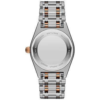 Breitling U72310531A1U1 Chronomat 28 stål och 18 K rött guld pärlemor diamant bezel baksida