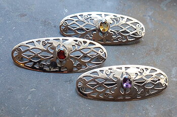 Renässans mönstrat Brosch  i Sterling silver