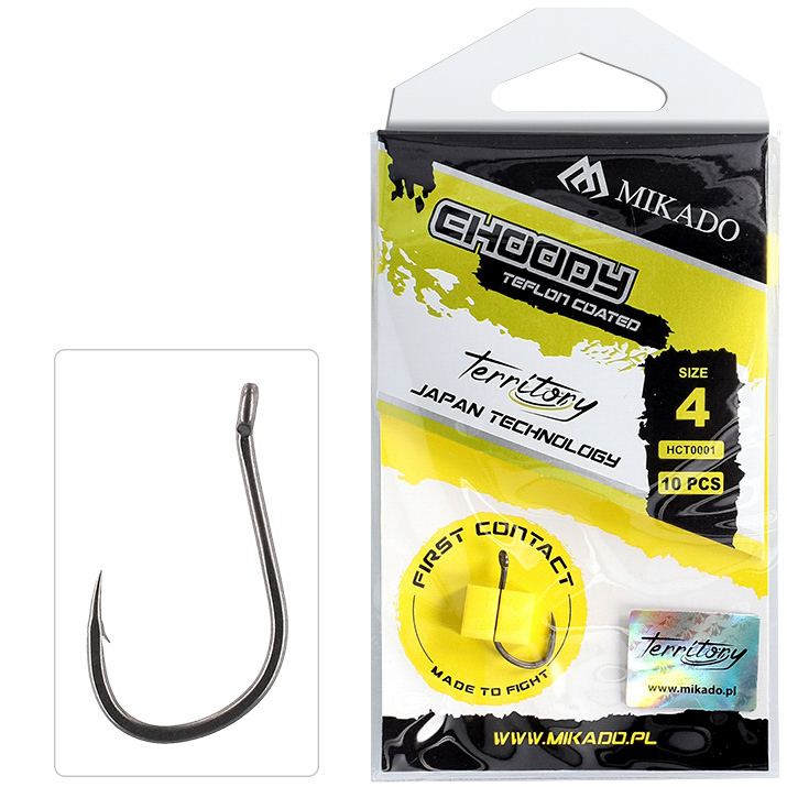 MIKADO CARP HOOK - TERRITORY - CHOODY - TEFLON COATED 10 PCS