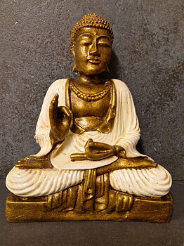 Buddha med Gyan Mudra Staty - 20 cm