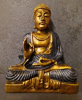 Buddha med Gyan Mudra Staty - 20 cm