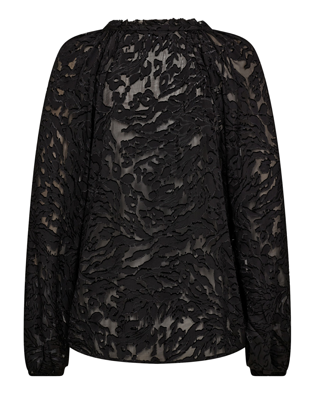 Blus Jolanda skirmönstrad svart - 2