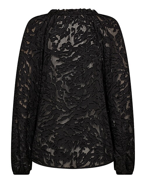 Blus Jolanda skirmönstrad svart - 2