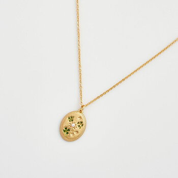 Fable Four Leaf Clover & Pearl halsband