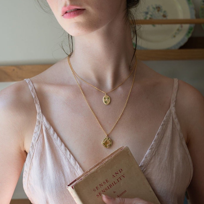 Fable Four Leaf Clover & Pearl halsband - 2