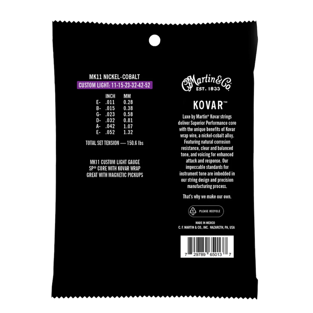 Martin MK11 LUXE Kovar Nickel-Cobalt Acoustic Guitar Strings 011-052 - 2