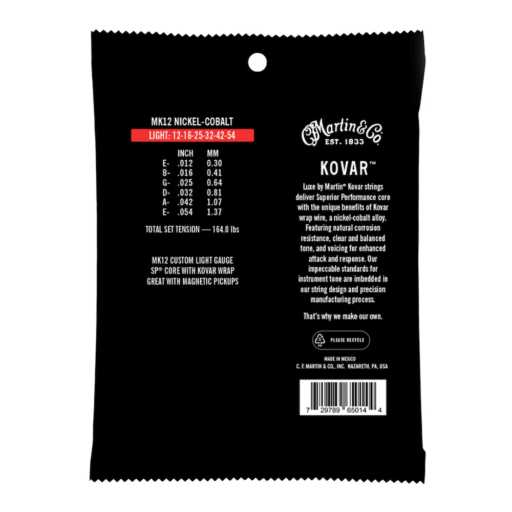 Martin MK12 LUXE Kovar Nickel-Cobalt Acoustic Guitar Strings 012-054 - 2