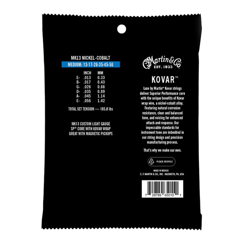 Martin MK13 LUXE Kovar Nickel-Cobalt Acoustic Guitar Strings 013-056 - 2