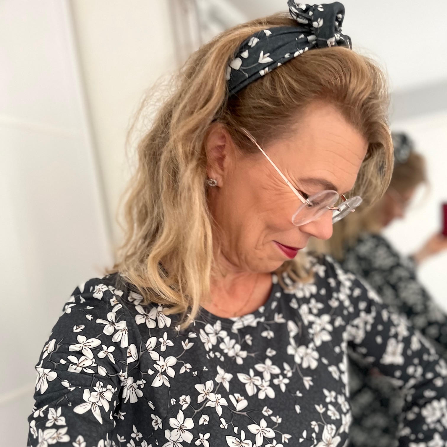SLUTSÅLT  Jerseytyg ekologisk bomull,   "DRESSED UP", metervara  - 5