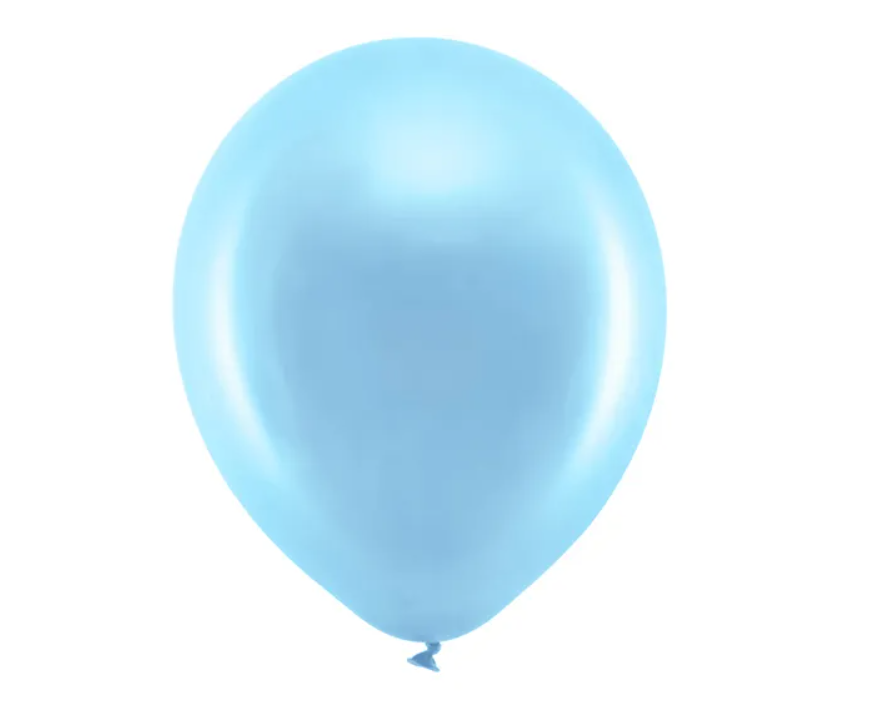 Ballonger metallic - Ljusblå (100-pack)