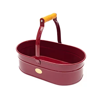 Oval Harvest Basket Vintage Red