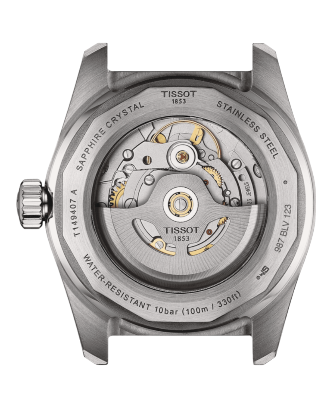 T149.407.22.011.00 Tissot PR 516 Powermatic 80 Vit baksida