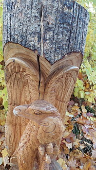 Hand snidad Örn  Staty, 100cm