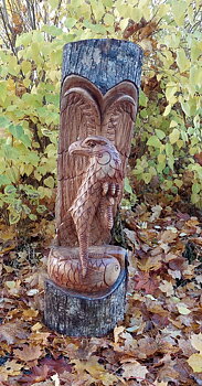 Hand snidad Örn  Staty, 96cm