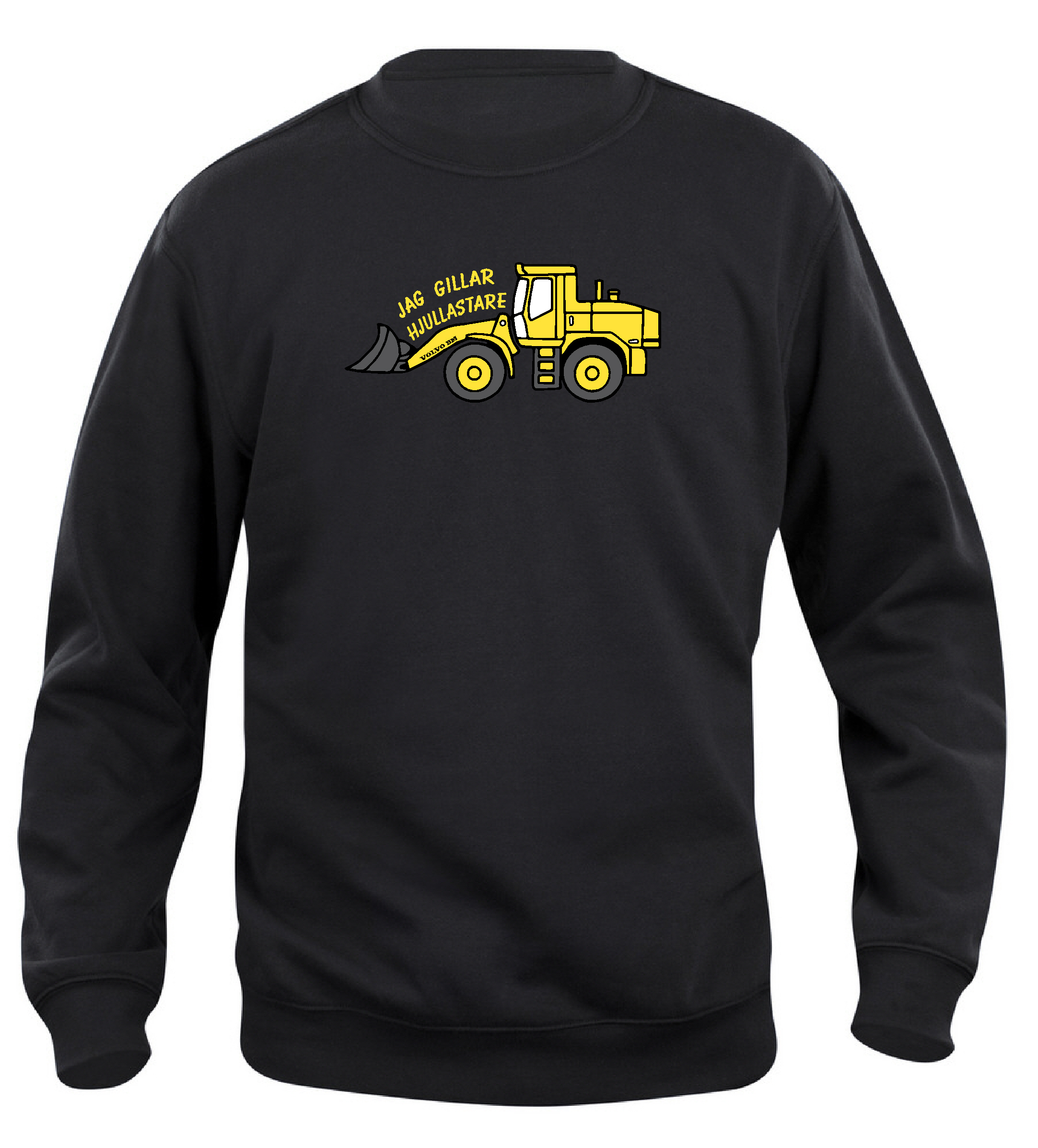 Sweatshirt Barn  "JAG GILLAR HJULLASTARE - Svart