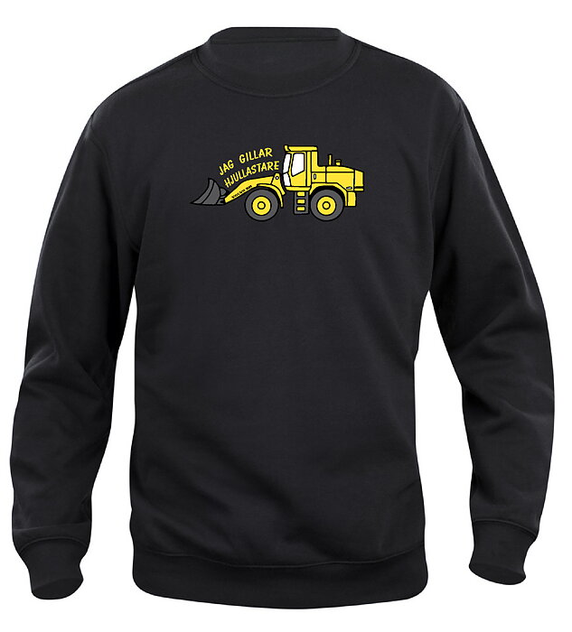 Sweatshirt Barn  "JAG GILLAR HJULLASTARE - Svart