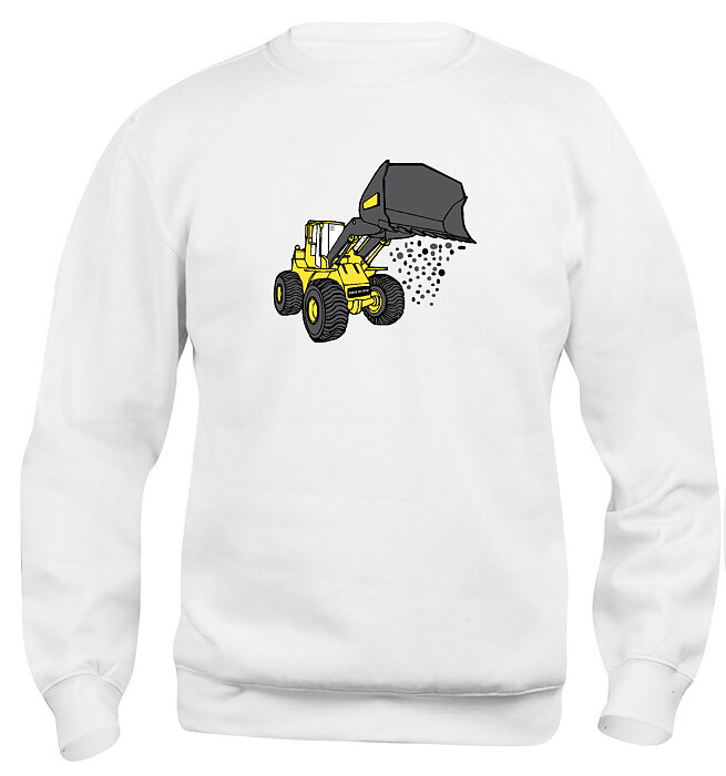 Sweatshirt Barn  "HJULLASTARE" - Vit