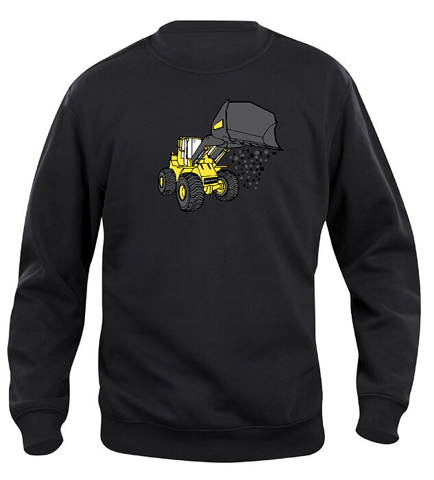 Sweatshirt Barn  "HJULLASTARE" - Svart