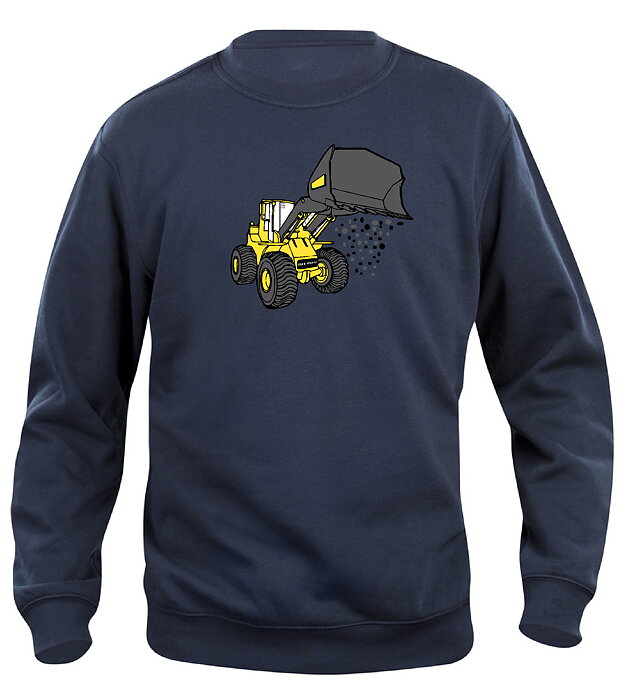 Sweatshirt Barn  "HJULLASTARE" - Mörkblå