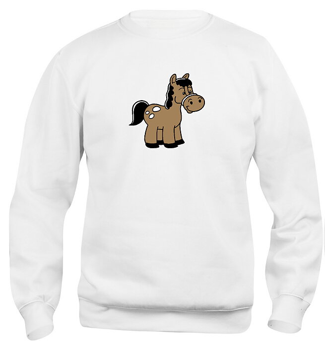 Sweatshirt Barn  "HÄST" - Vit