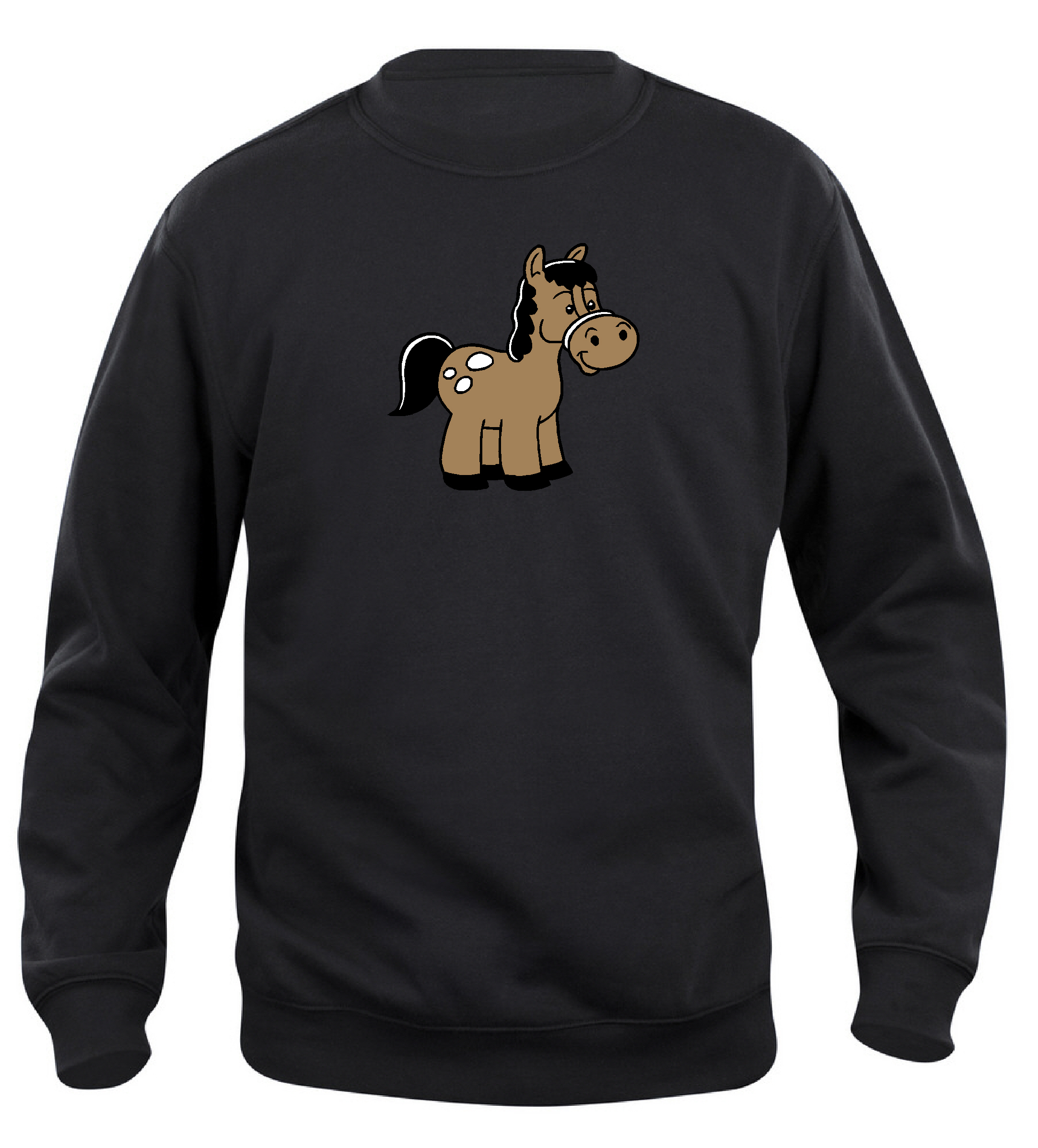 Sweatshirt Barn  "HÄST" - Svart