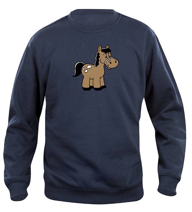 Sweatshirt Barn  "HÄST" - Mörkblå