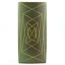 Einar Lynge-Ahlberg (1950s) Green Modern Vase with Geometric Decor 22 cm