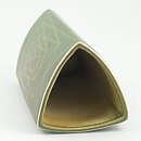 Einar Lynge-Ahlberg (1950s) Green Modern Vase with Geometric Decor 22 cm