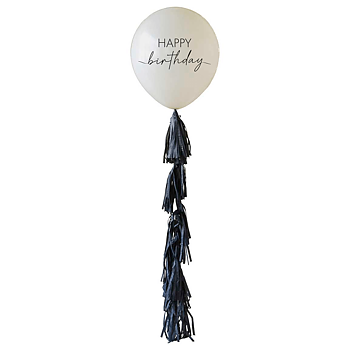 Ballong Happy Birthday med Svans 